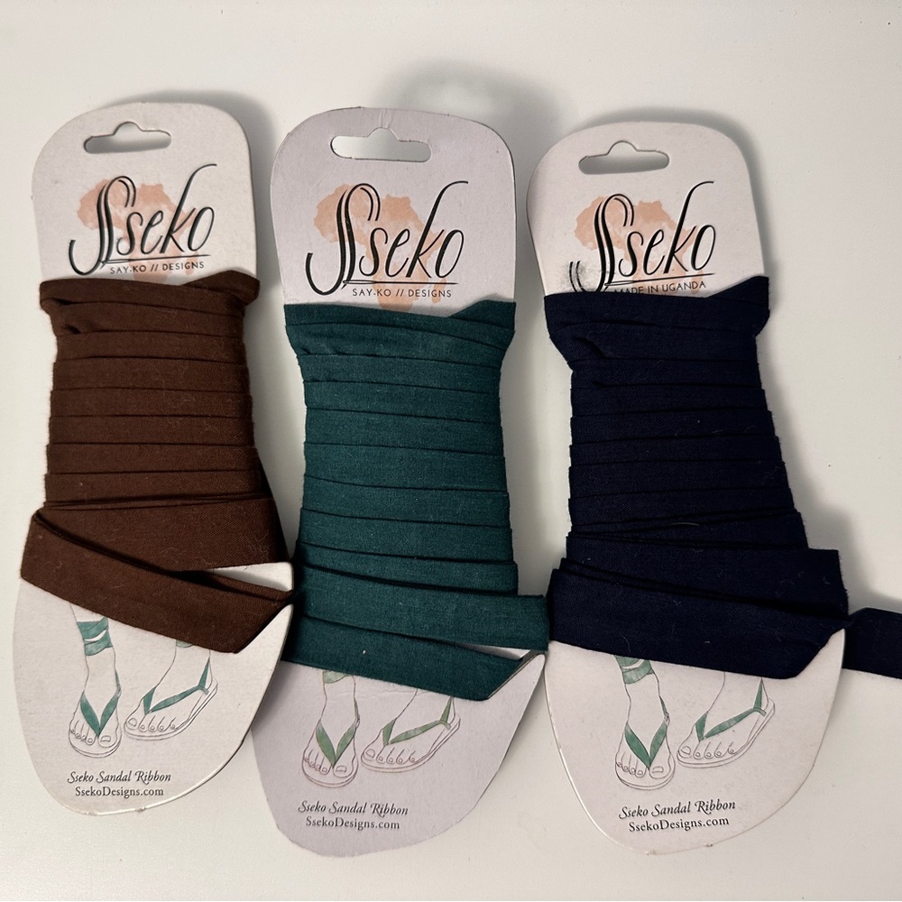 Set of 3 Sseko Sandal Ribbons, NWT